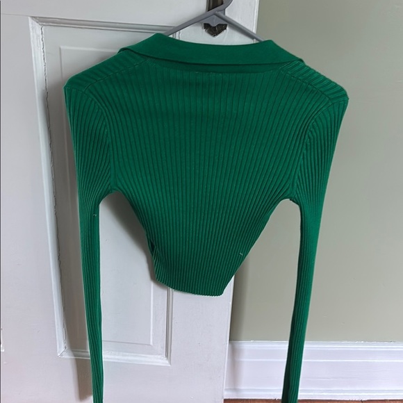 H&M Green Ribbed Crop Top - Picture 4 of 4